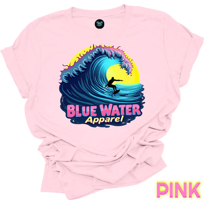 Retro Graphic Tee - Neon Surfer by Blue Water Apparel