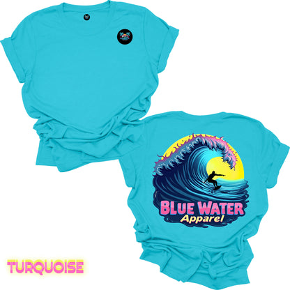 Retro Graphic Tee - Neon Surfer by Blue Water Apparel