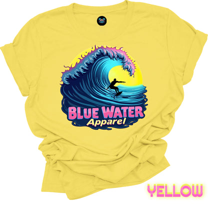 Retro Graphic Tee - Neon Surfer by Blue Water Apparel