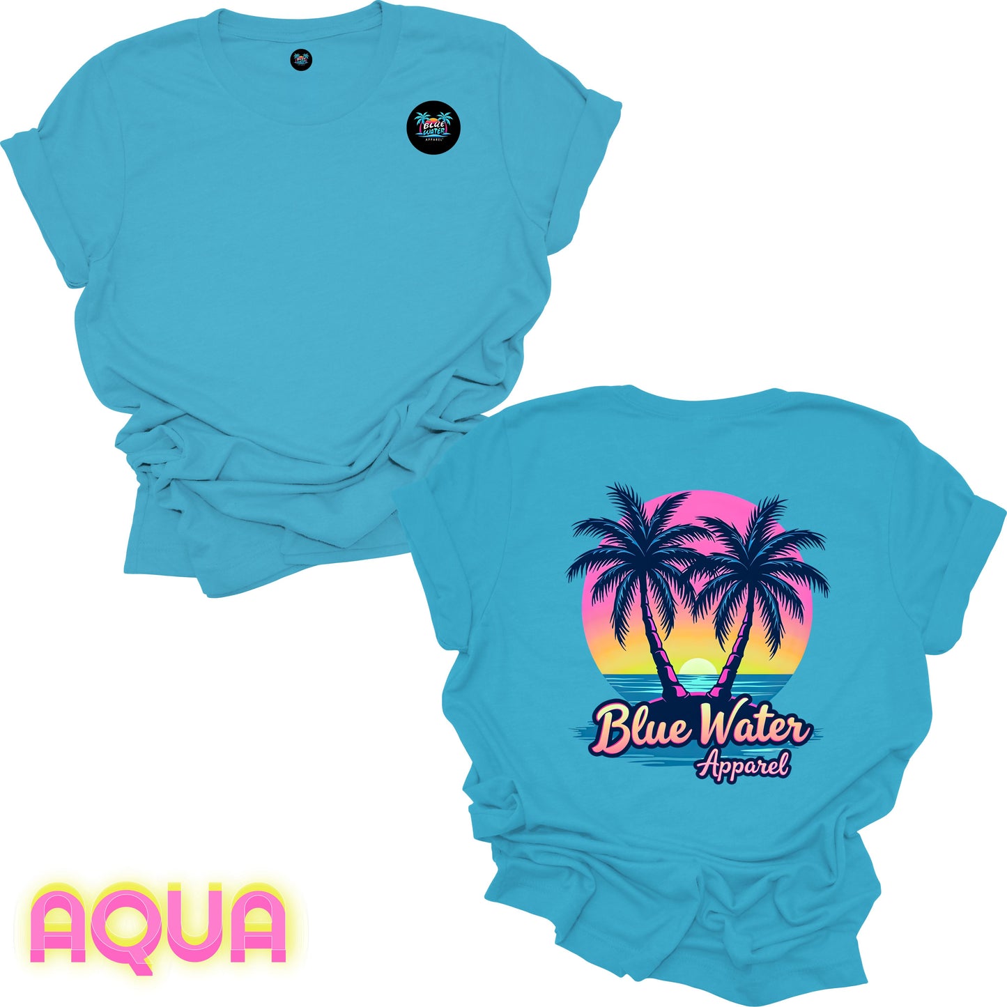 Retro Graphic Tee - Neon Tropics by Blue Water Apparel