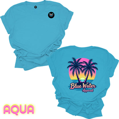 Retro Graphic Tee - Neon Tropics by Blue Water Apparel