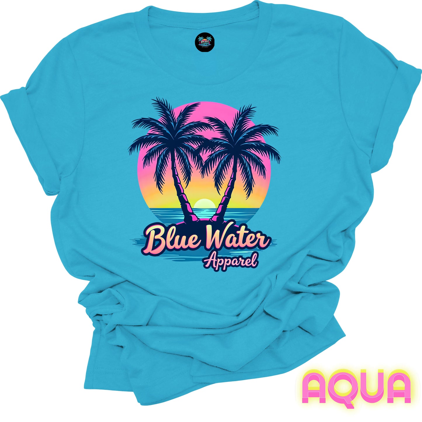 Retro  Graphic Tee - Neon Tropics by Blue Water Apparel