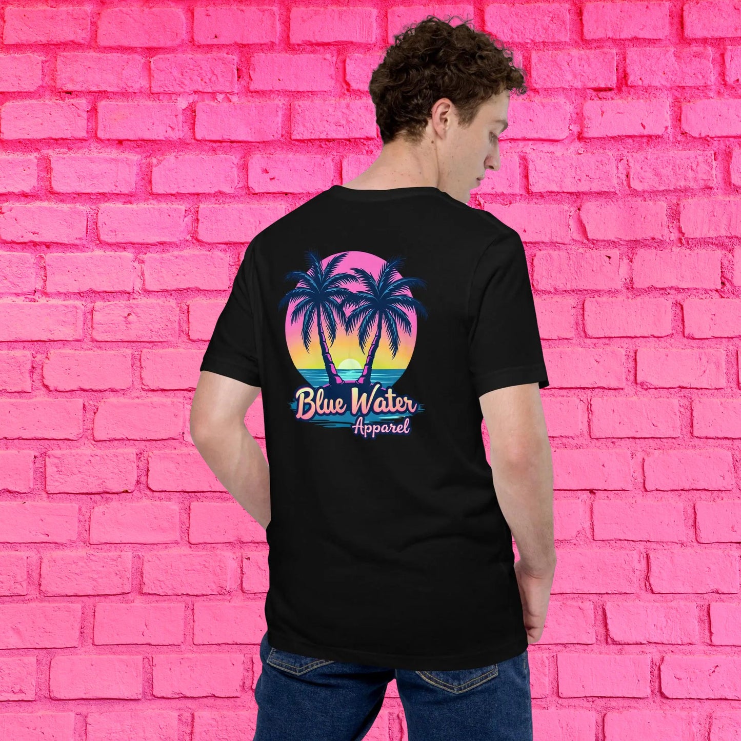 Retro Graphic Tee - Neon Tropics by Blue Water Apparel