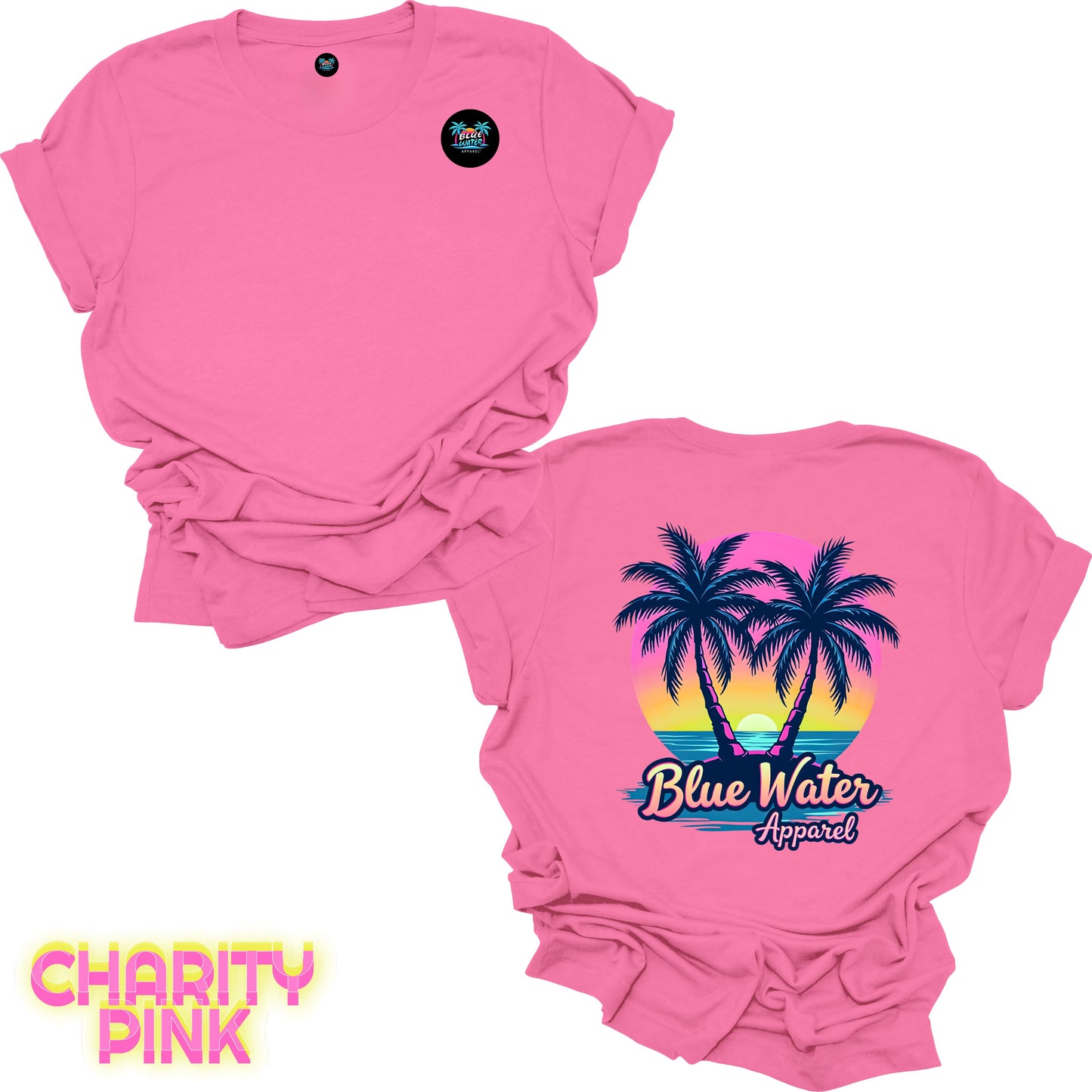 Retro Graphic Tee - Neon Tropics by Blue Water Apparel