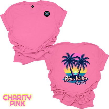 Retro Graphic Tee - Neon Tropics by Blue Water Apparel