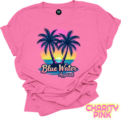 Retro  Graphic Tee - Neon Tropics by Blue Water Apparel