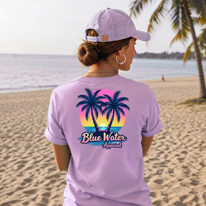 Retro Graphic Tee - Neon Tropics by Blue Water Apparel