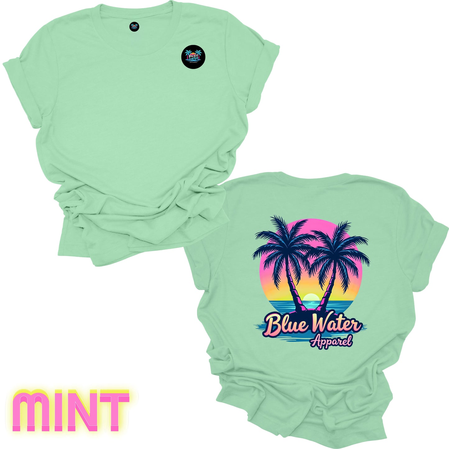 Retro Graphic Tee - Neon Tropics by Blue Water Apparel