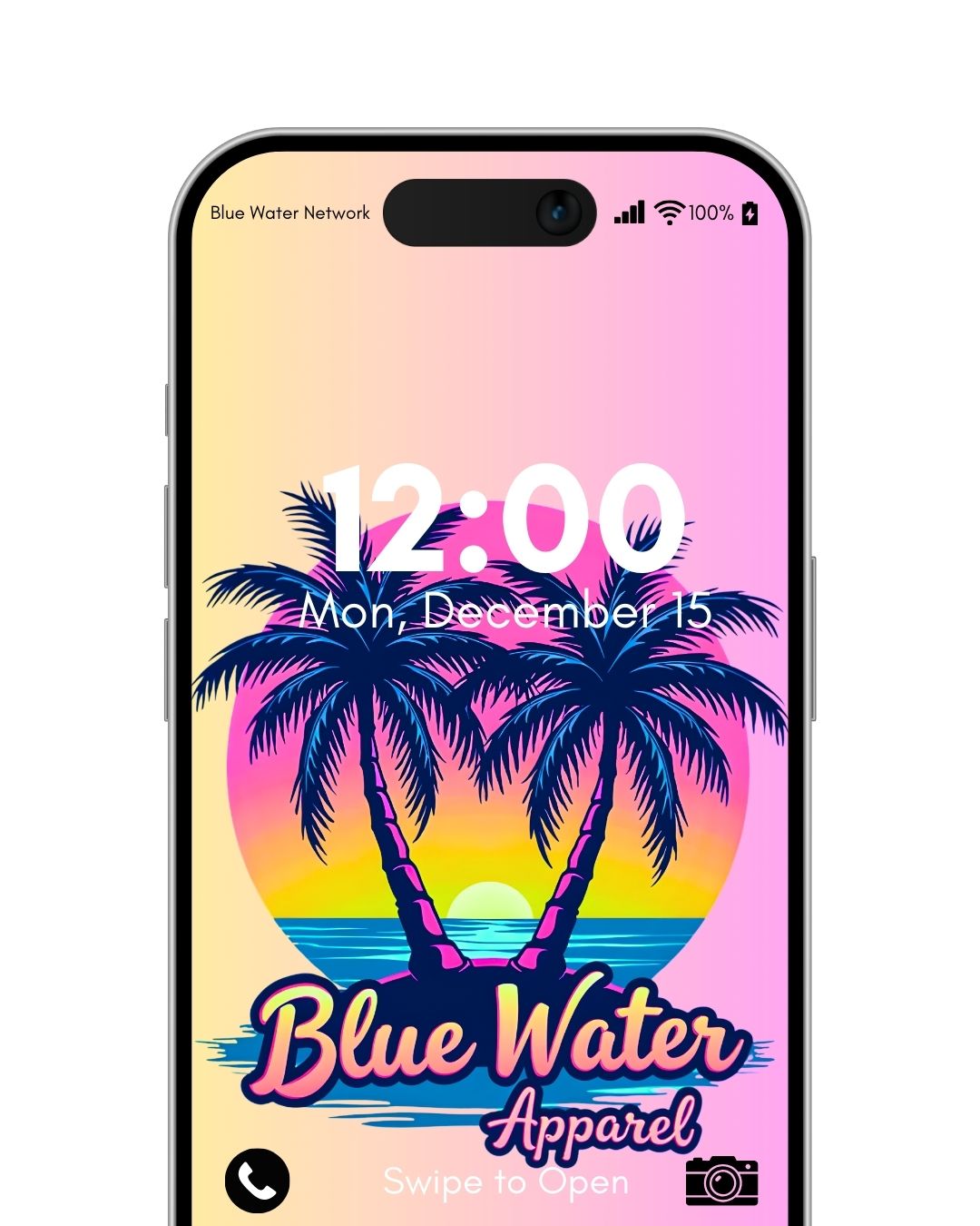 neon tropics pink iPhone wallpaper by blue water apparel
