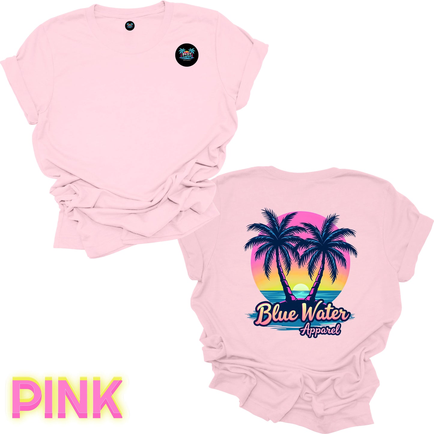 Retro Graphic Tee - Neon Tropics by Blue Water Apparel