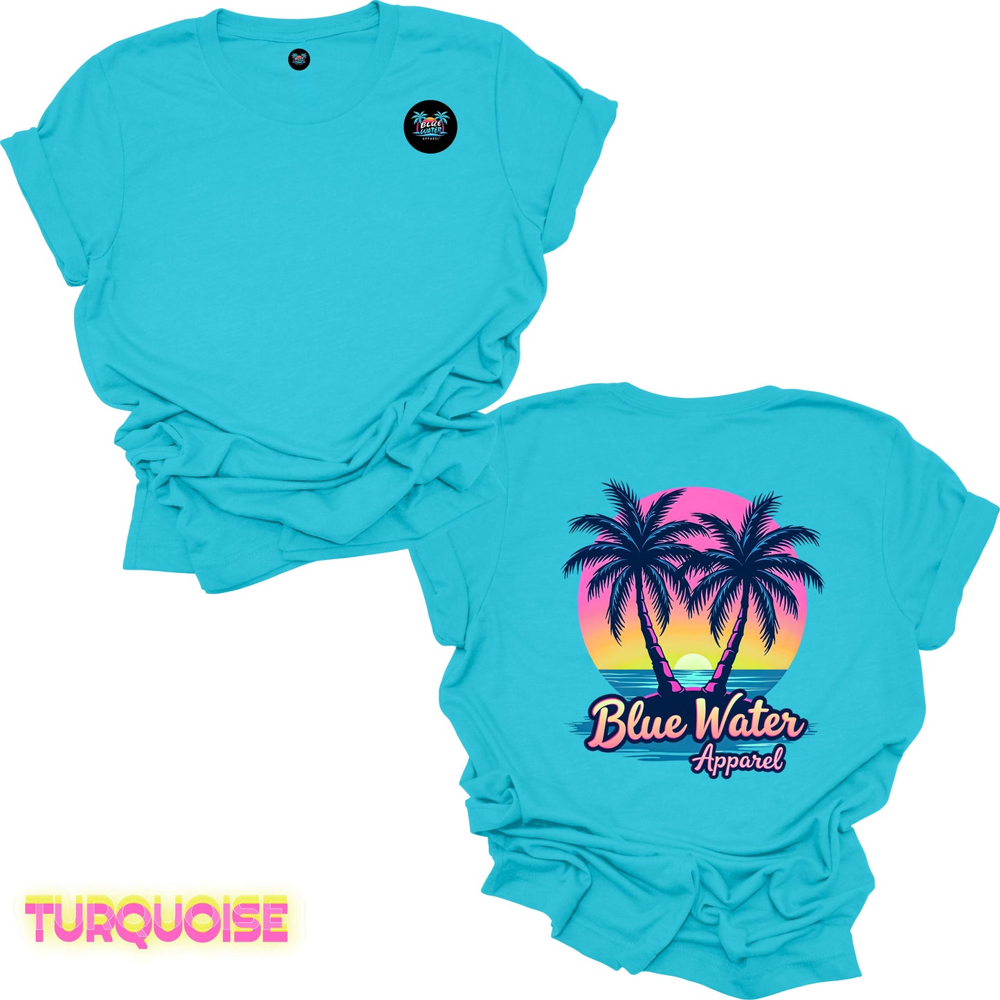 Retro Graphic Tee - Neon Tropics by Blue Water Apparel