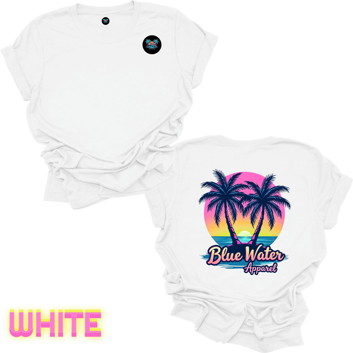 Retro Graphic Tee - Neon Tropics by Blue Water Apparel