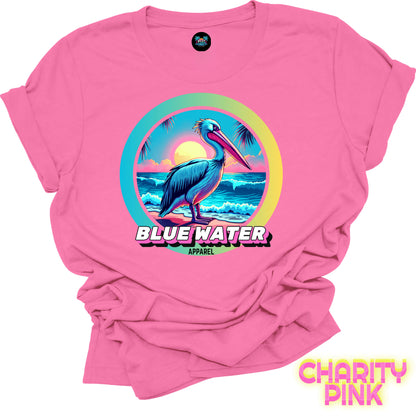 Retro Graphic Tee - Retro Pelican by Blue Water Apparel