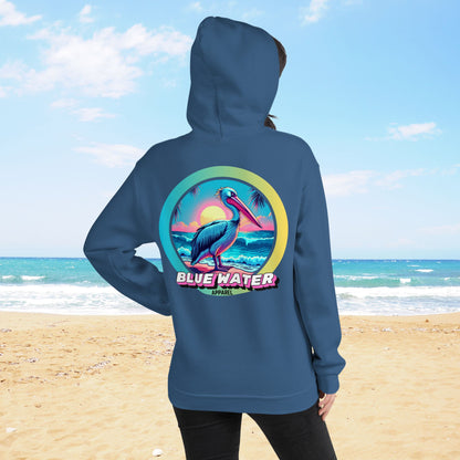 Retro Graphic Hoodie - Retro Pelican by Blue Water Apparel