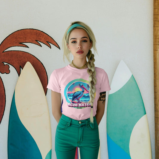 Retro Graphic Tee - Retro Pelican by Blue Water Apparel