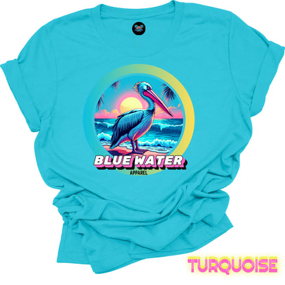 Retro Graphic Tee - Retro Pelican by Blue Water Apparel