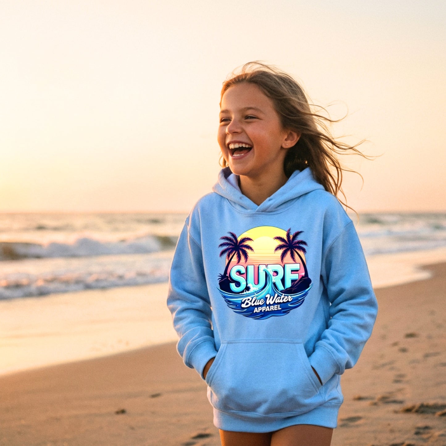 Retro Surf Kid's Hoodie
