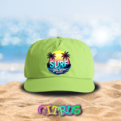 front view citrus retro surf surf cap by blue water apparel