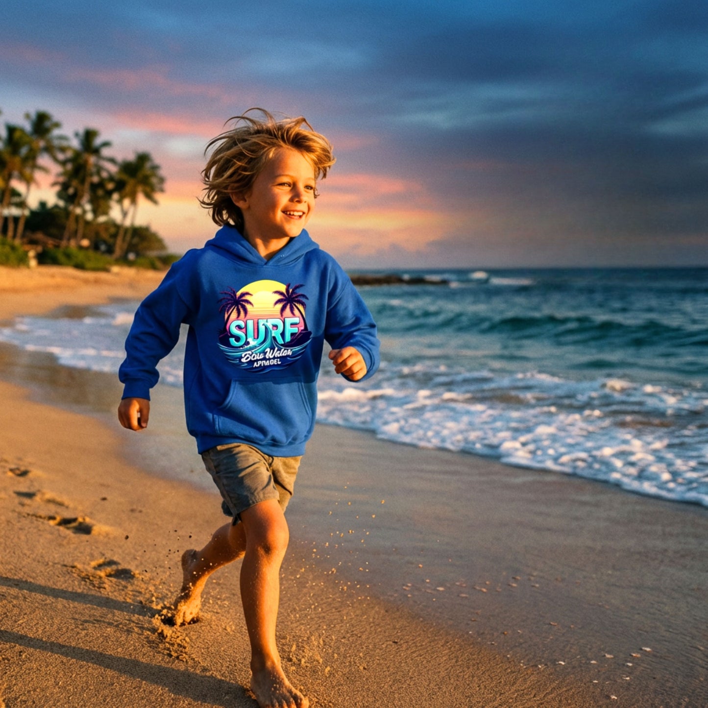 Retro Surf Kid's Hoodie