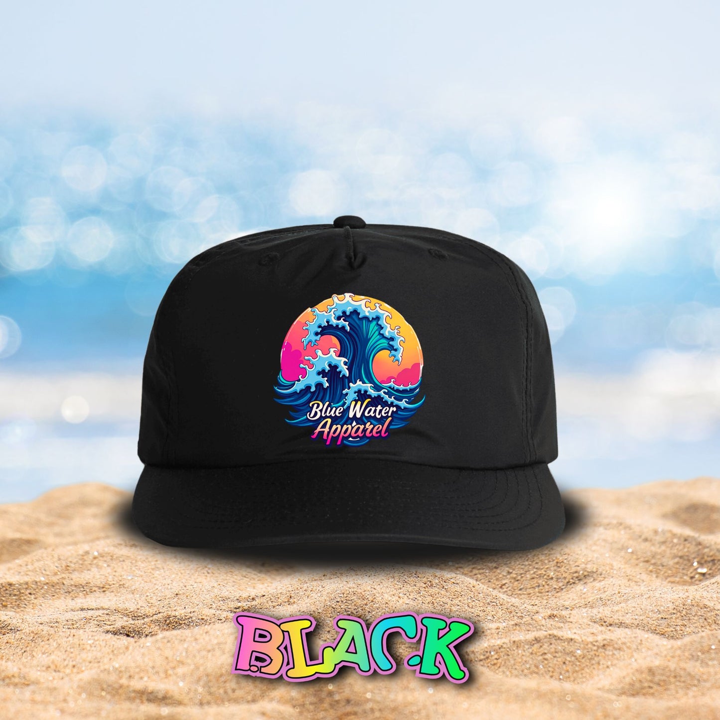 Retro Graphic Surf Cap - Retro Wave by Blue Water Apparel