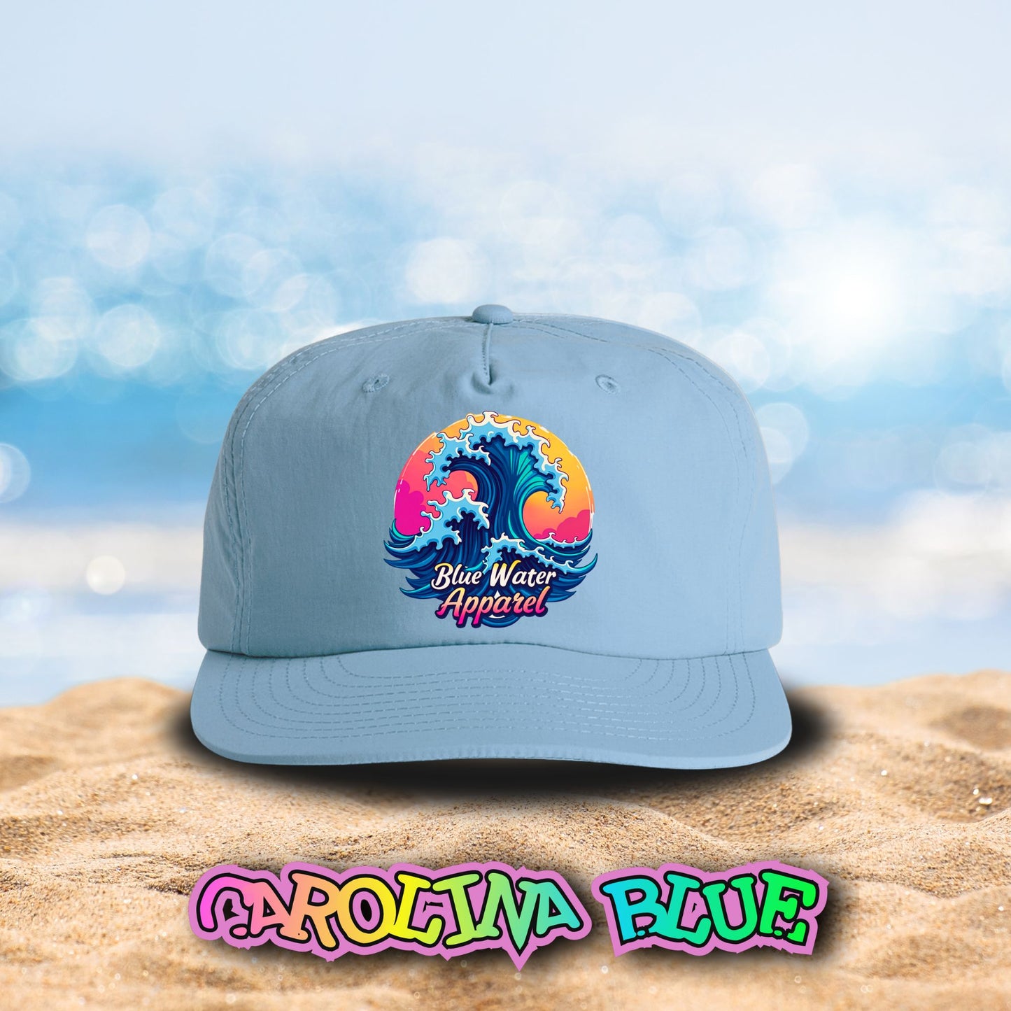 Retro Graphic Surf Cap - Retro Wave by Blue Water Apparel