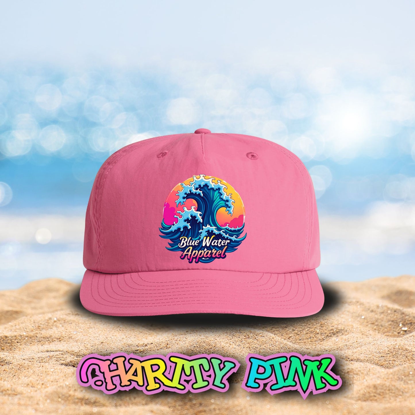 Retro Graphic Surf Cap - Retro Wave by Blue Water Apparel