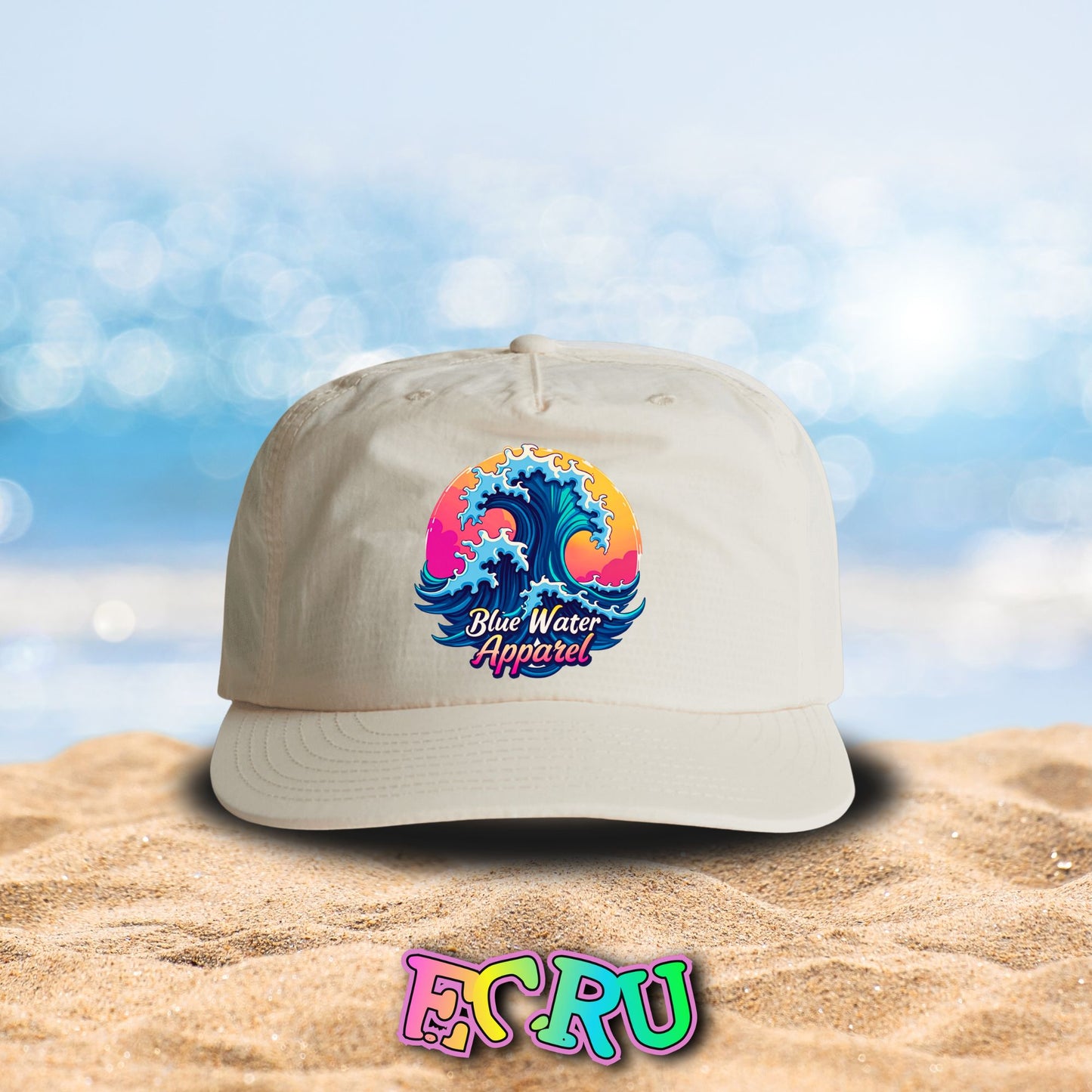 Retro Graphic Surf Cap - Retro Wave by Blue Water Apparel