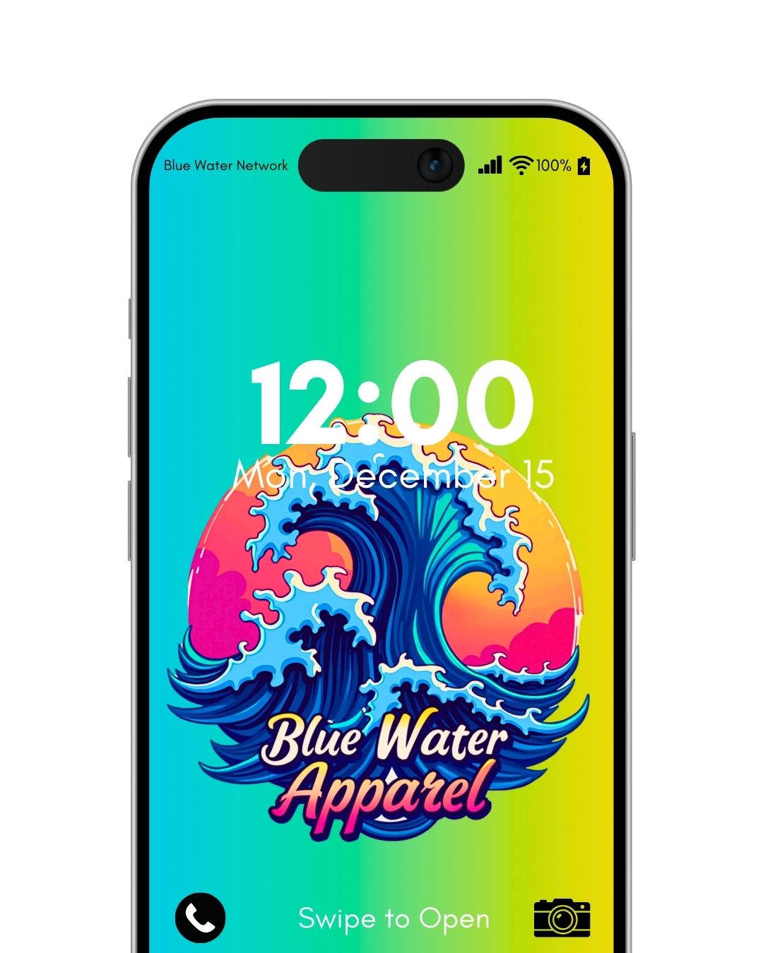 Retro Surf green android wallpaper by blue water apparel