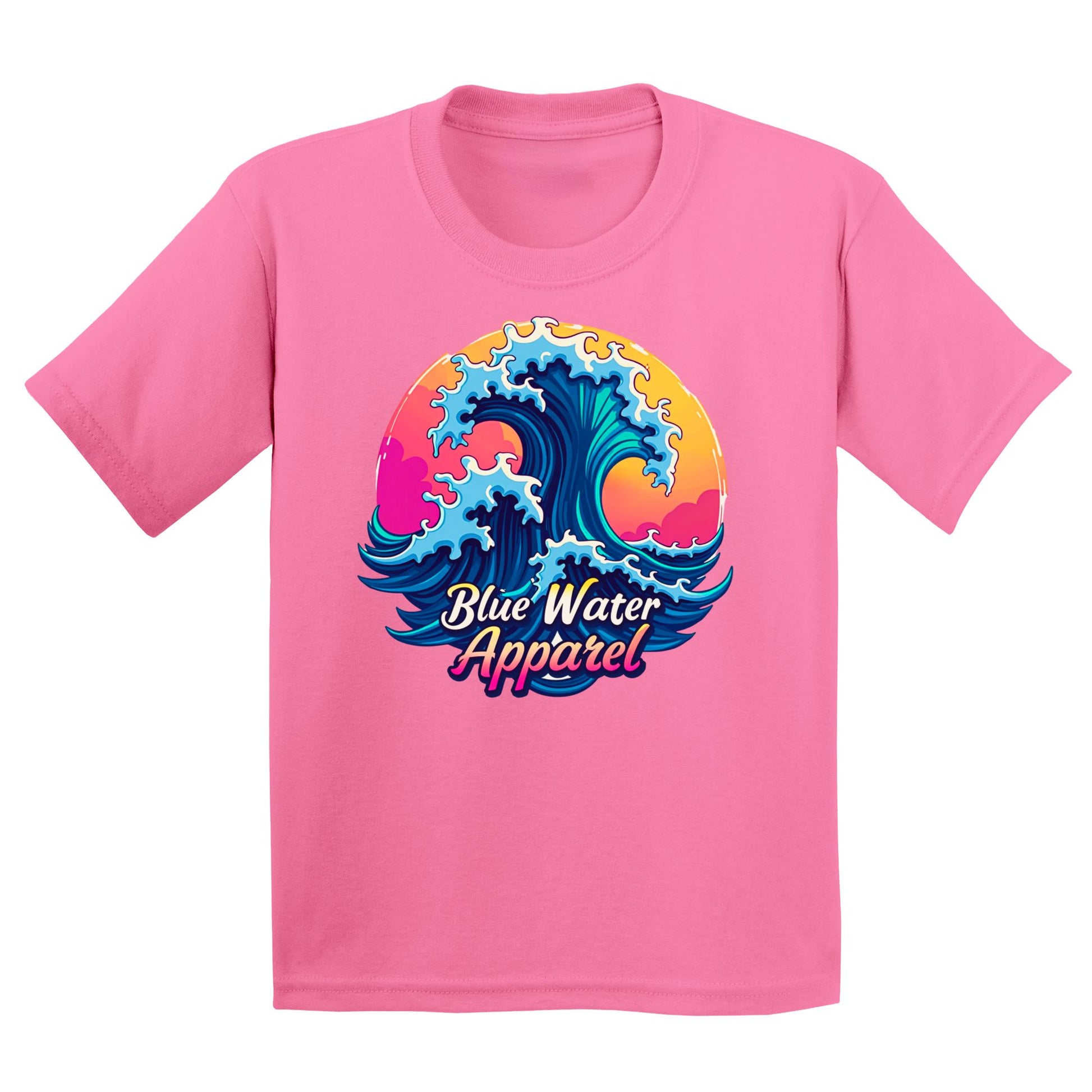 flat lay azalea retro wave kids tee by blue water apparel