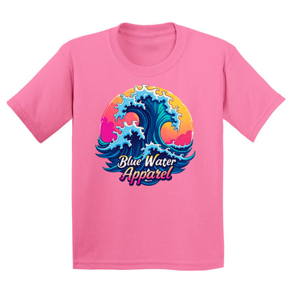flat lay azalea retro wave kids tee by blue water apparel