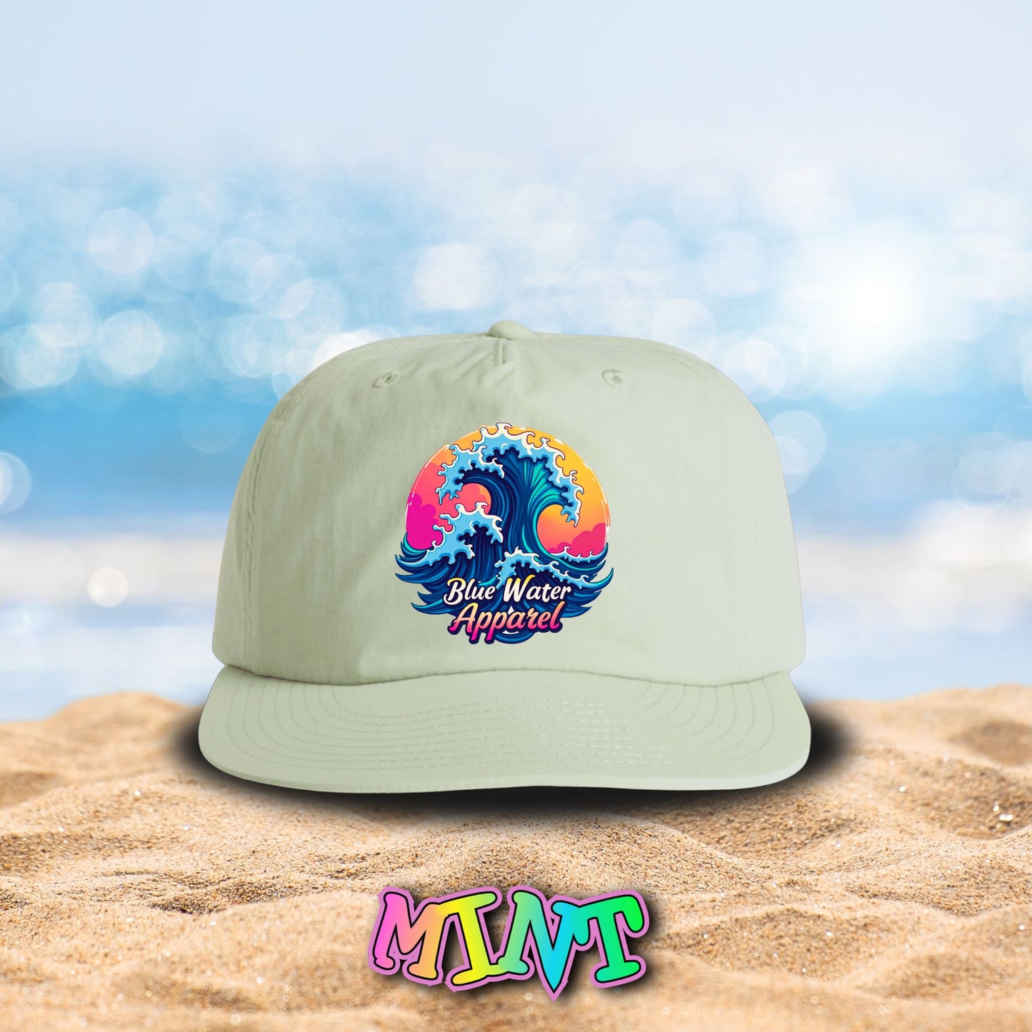 Retro Graphic Surf Cap - Retro Wave by Blue Water Apparel