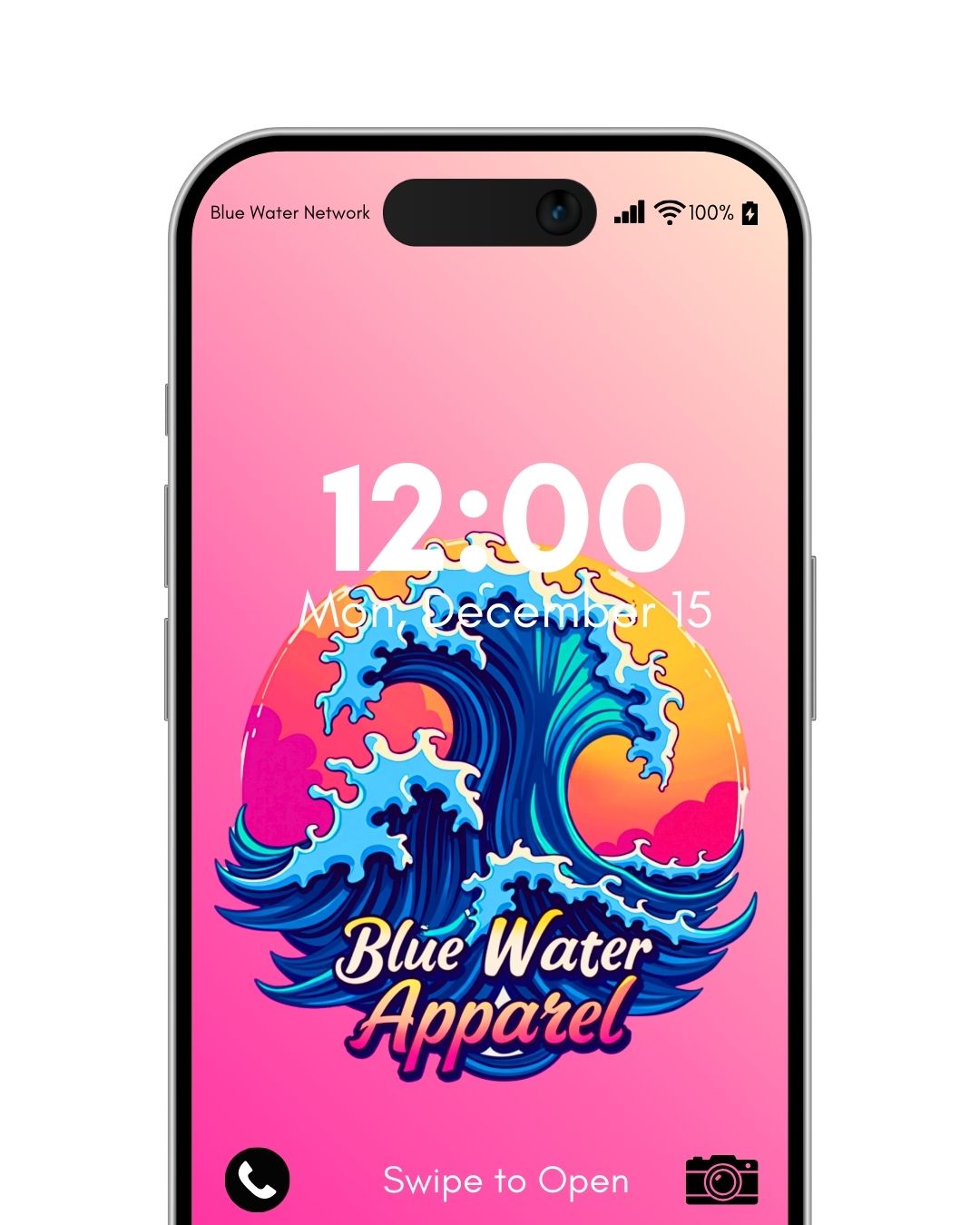 Retro Surf pink android wallpaper by blue water apparel
