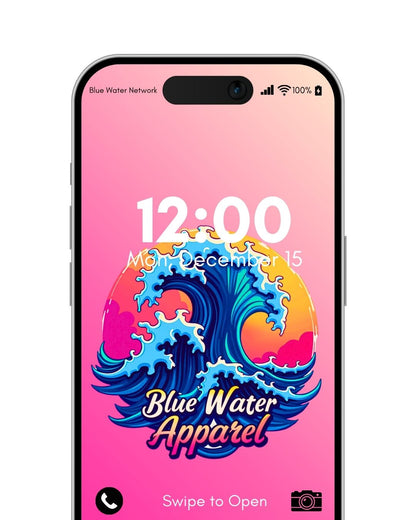 Retro Surf pink android wallpaper by blue water apparel