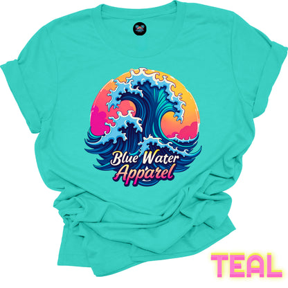 Retro Graphic Tee - Retro Wave by Blue Water Apparel