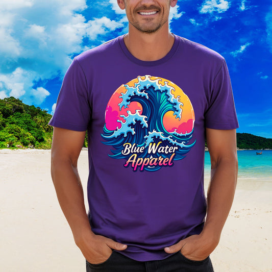 Retro Graphic Tee - Retro Wave by Blue Water Apparel