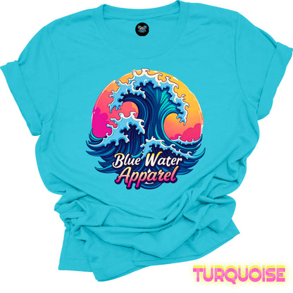 Retro Graphic Tee - Retro Wave by Blue Water Apparel