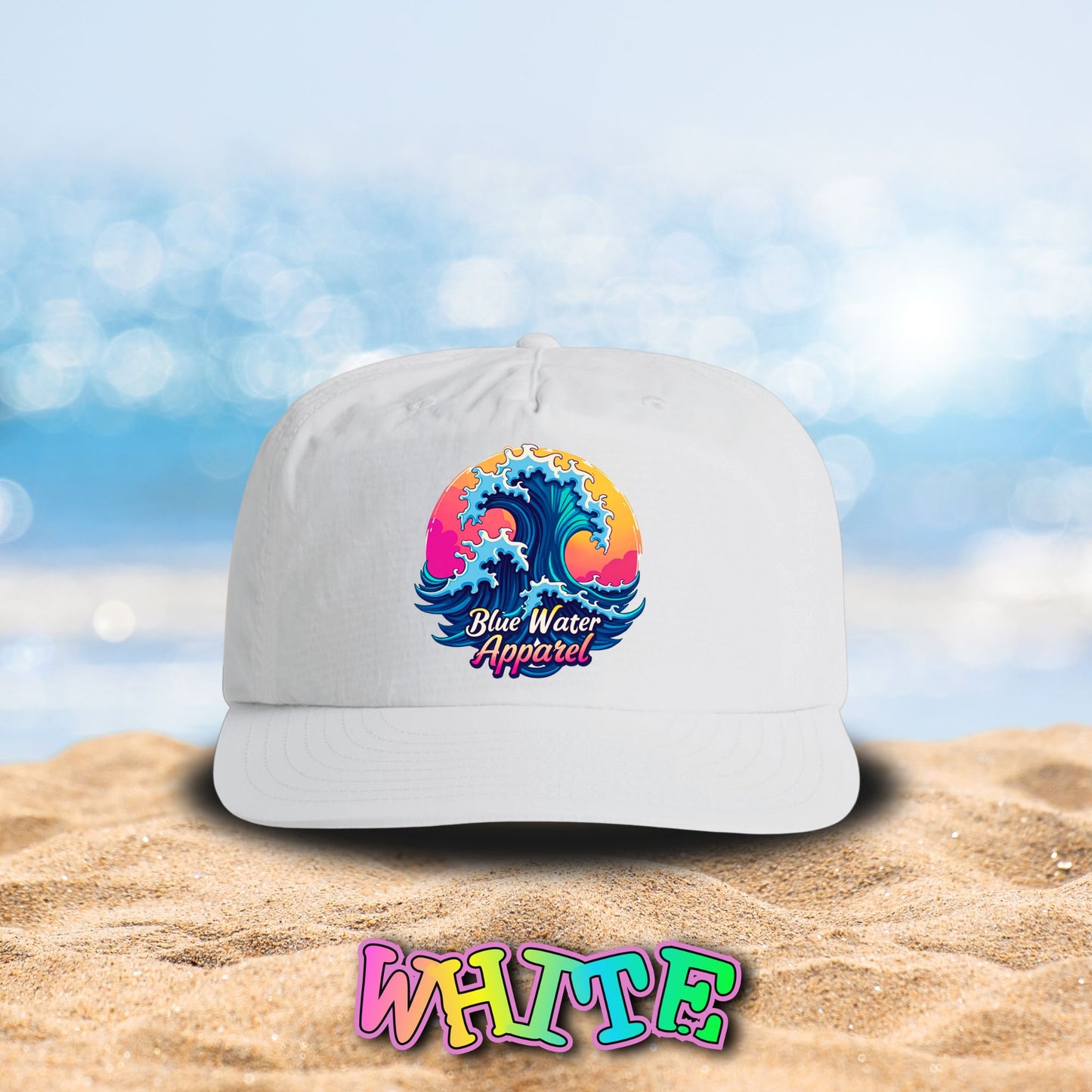 Retro Graphic Surf Cap - Retro Wave by Blue Water Apparel