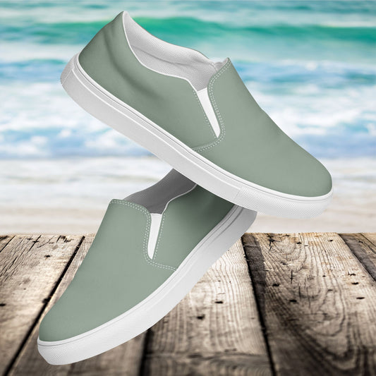 Sage Men’s Slip-On Canvas Shoes to Match Our Vintage Collection T-Shirts!