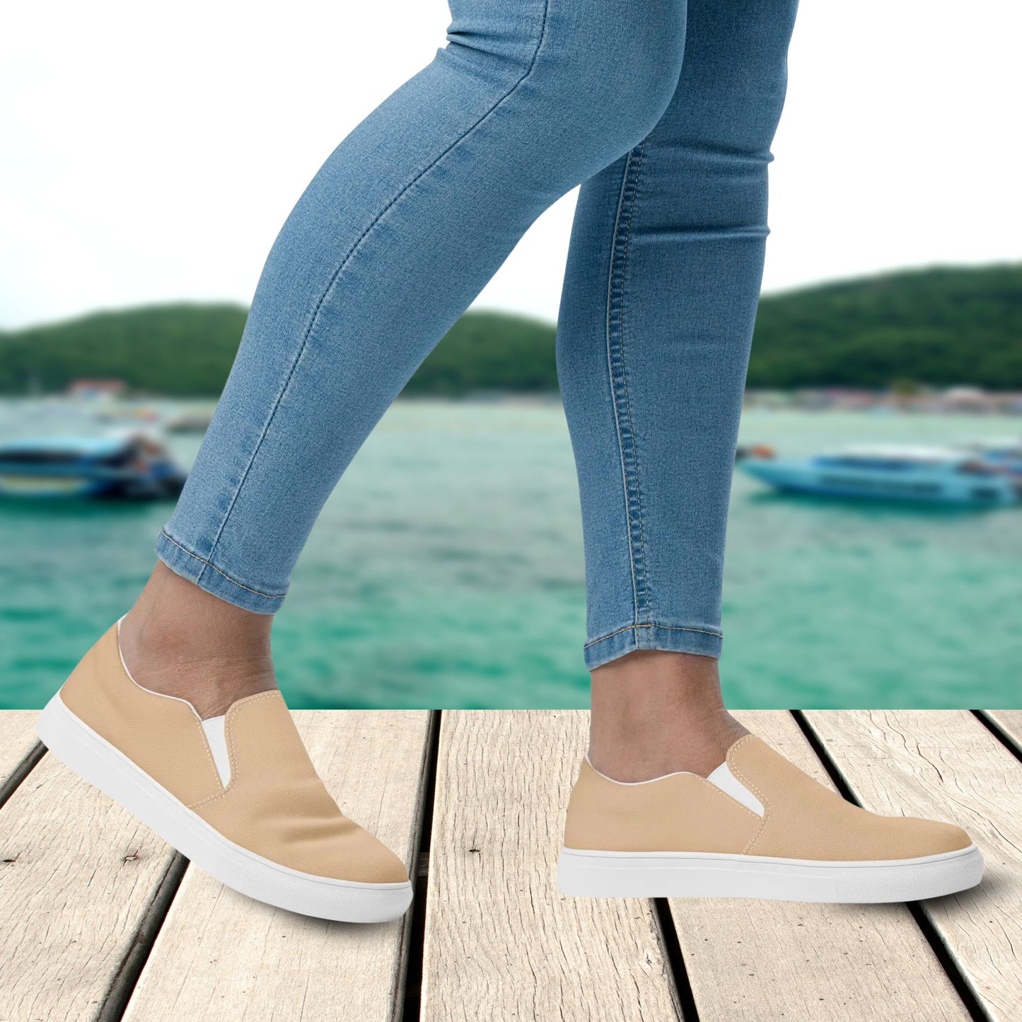 Sand Dune Women’s Slip-On Canvas Shoes to Match Our Hibiscus Wave Collection T-Shirts!