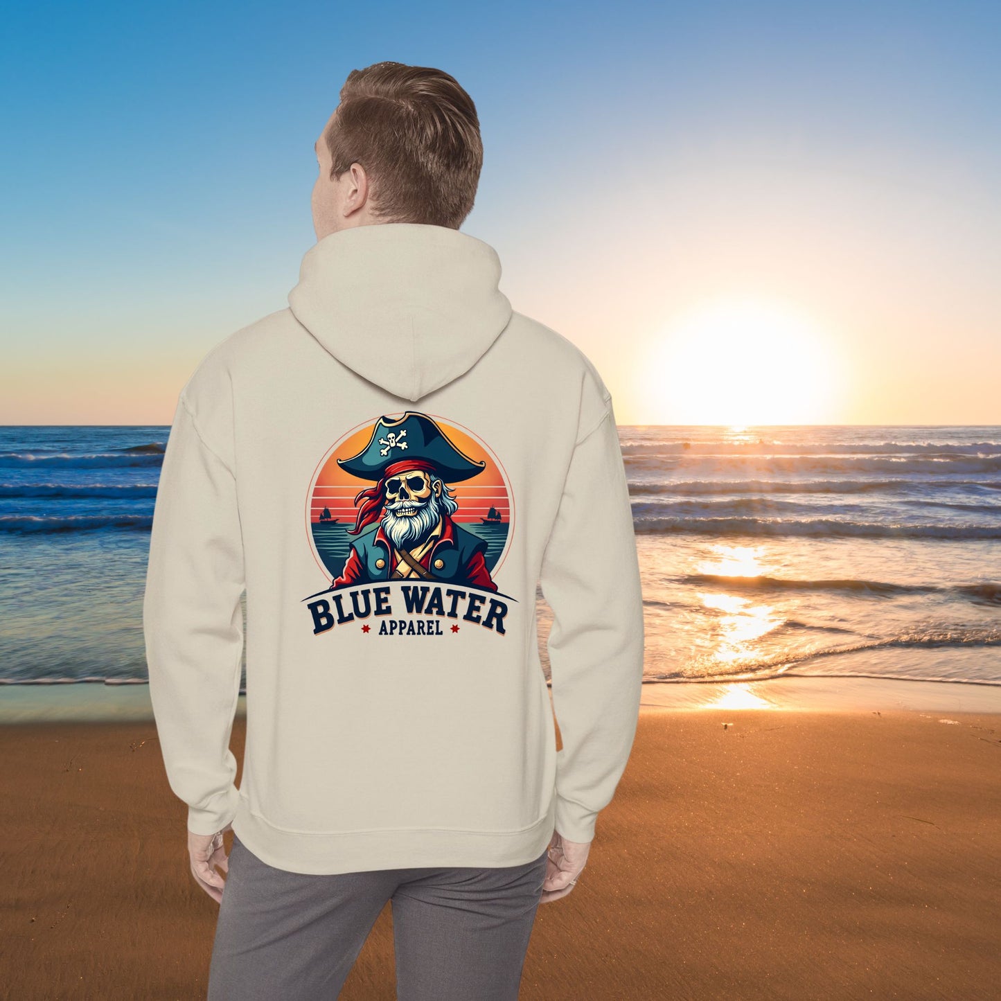 Vintage Graphic Hoodie - Vintage Pirate by Blue Water Apparel