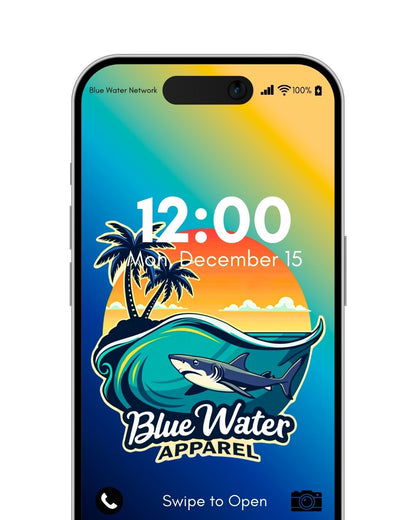 shark wave blue android wallpaper by blue water apparel