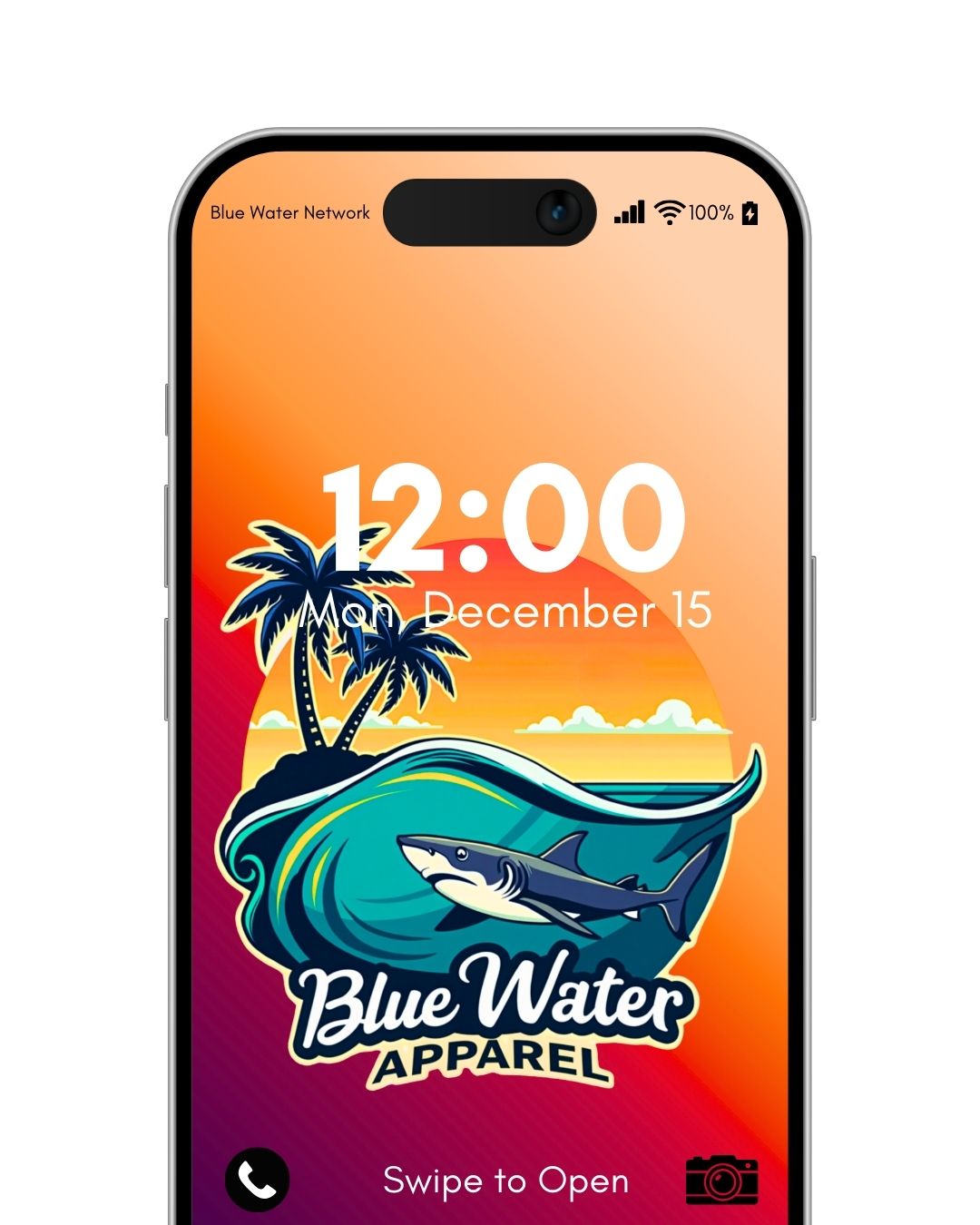 shark wave purple orange android wallpaper by blue water apparel