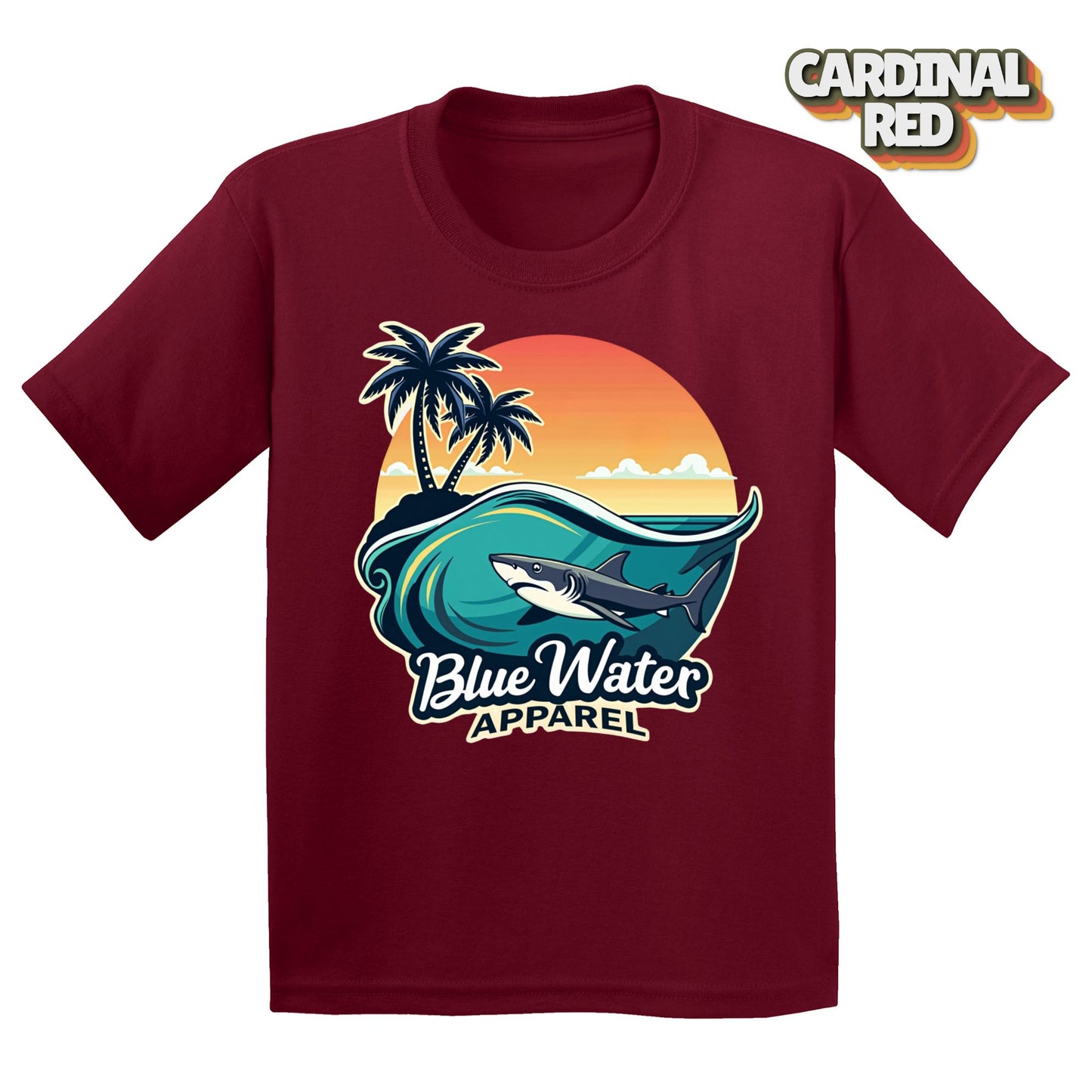 Vintage Graphic Kid's Tee - Shark Wave by Blue Water Apparel