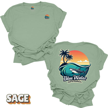 Vintage Graphic Tee - Shark Wave by Blue Water Apparel