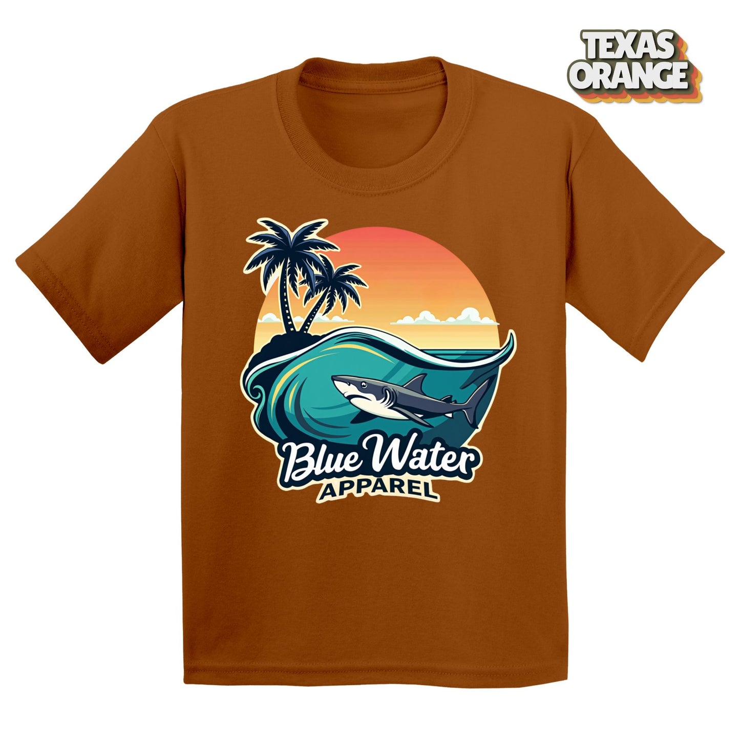 Vintage Graphic Kid's Tee - Shark Wave by Blue Water Apparel