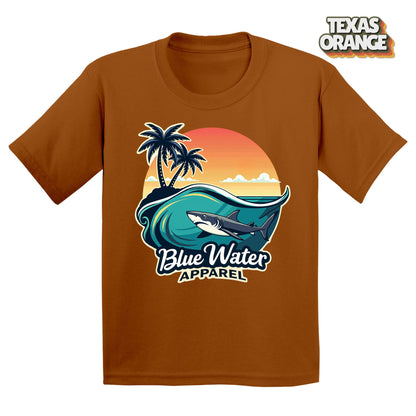 Vintage Graphic Kid's Tee - Shark Wave by Blue Water Apparel