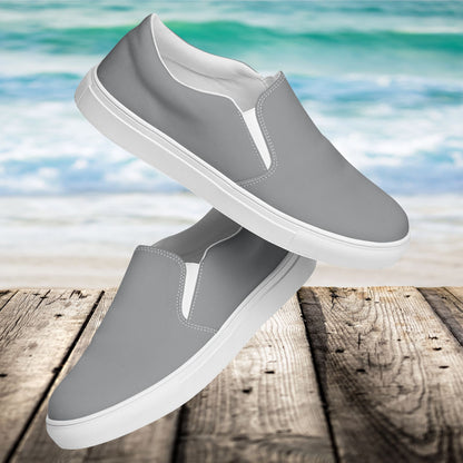 Sport Grey Men’s Slip-On Canvas Shoes to Match Our Vintage Collection Hooded Sweatshirts!