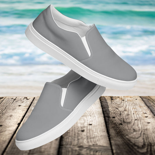 Sport Grey Men’s Slip-On Canvas Shoes to Match Our Vintage Collection Hooded Sweatshirts!