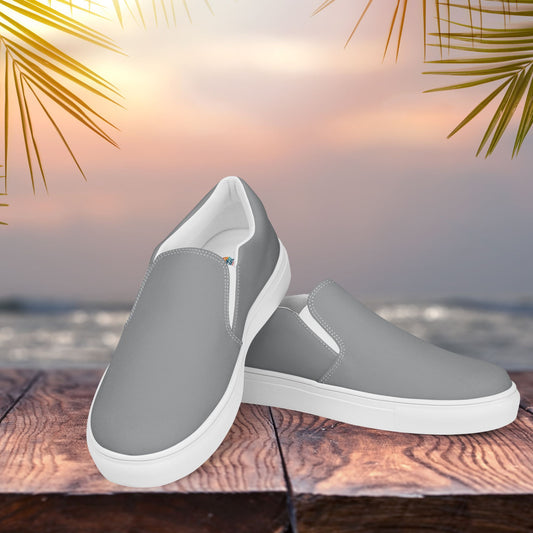 Sport Grey Women’s Slip-On Canvas Shoes to Match Our Vintage & Hibiscus Wave Collections Hooded Sweatshirts!