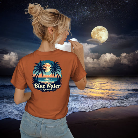 Vintage Graphic Tee - Tropical Moon by Blue Water Apparel